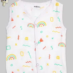 Kidbea Infants Pack Of 2 Printed Cotton Jhablas image 3