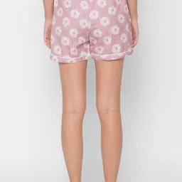 FashionRack Pack of 2 Women Pink Printed Lounge Shorts image 4