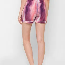 FashionRack Pack of 2 Women Pink & Purple Printed Lounge Shorts image 4