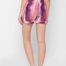 FashionRack Women Pink & Purple 2 Printed Lounge Shorts image 4