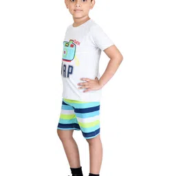 Clothe Funn Boys Typography Printed T-shirt with Shorts image 4