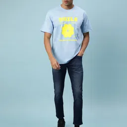 VEIRDO Typography Printed Oversized Fit Cotton T-shirt-picture-24