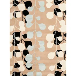 Safiya Carpet Brown & Black Floral Hand-Tufted Woollen Carpet image 4