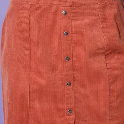 Trend Arrest Women Rust Solid Mini Skirt image 3