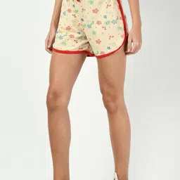 BAESD Pack Of 4 Printed High-Rise Pure Cotton Casual Shorts image 3