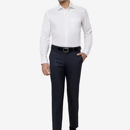 METAL Slim Fit Micro Checked Cotton Formal Shirt image 4