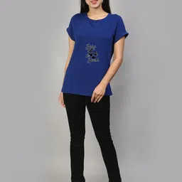 SillyBoom Typography Printed Extended Sleeves Cotton Lycra Maternity Feeding T-shirt image 2