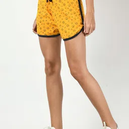 BAESD Women Pack Of 4 Conversational Printed High-Rise Pure Cotton Shorts image 4