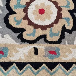 Safiya Carpet Beige Ethnic Motifs Hand-Tufted Woollen Carpets image 5