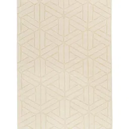 Safiya Carpet Beige Geometric Printed Hand-Tufted Woollen Carpet image 4