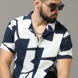 HERE&NOW Men Slim Fit Printed Casual Shirt-picture-14