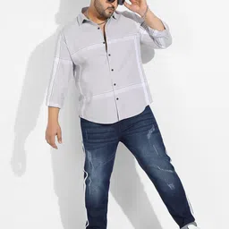 Instafab Plus Plus Size Classic Buffalo Checked Spread Collar Cotton Casual Shirt image 4