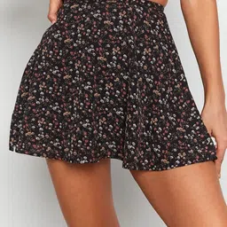 LULU & SKY Floral Motif Print Mini Skirt image 5