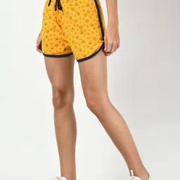 BAESD Women Pack Of 4 Conversational Printed High-Rise Pure Cotton Hot Pants image 3