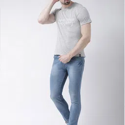 Friskers Men Grey Typography Printed T-shirt image 3