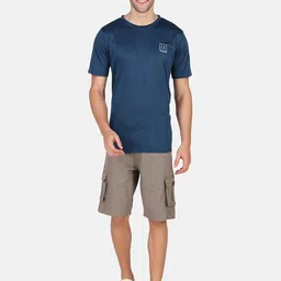 IX IMPRESSION Men Self Design Cotton Cargo Shorts image 2