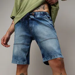 Campus Sutra Men Washed Denim Shorts-picture-40