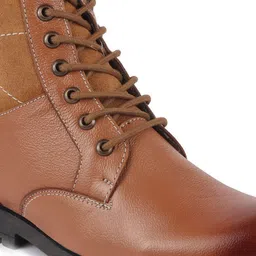 FAUSTO Men Tan Brown Solid Regular Boots image 3
