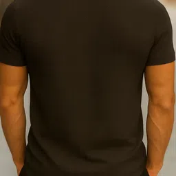 scuba Men Checkered Polo Neck Polyester Black T-Shirt image 2