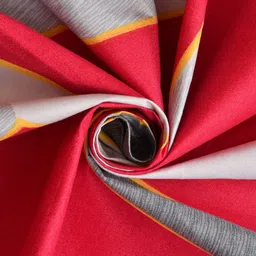 Hammer Home Maroon & Grey Printed 144 TC Queen Bedsheet & 2 Pillow Covers image 5