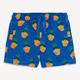 Marks & Spencer Boys Mid-Rise Rich Pineapple Printed Shorts image 5
