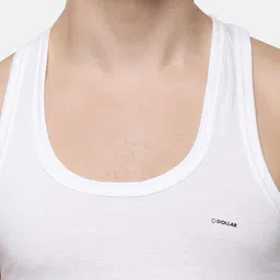 Dollar Pack Of 12 Cotton Innerwear Vests MLHVE-01-PO12-WHITE image 5