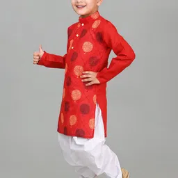 BAESD Boys Printed Straight Kurta with Patiala image 3