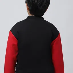 Rute Boys Black& Red Fleece Henley Collar Sweatshirt image 5