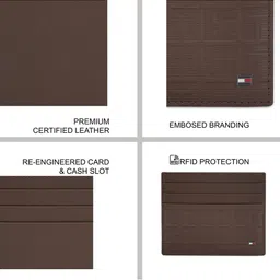 Tommy Hilfiger Men Textured Leather Card Holder image 2