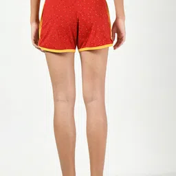 BAESD Women Pack Of 4 Conversational Printed Pure Cotton High-Rise Shorts image 5