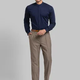 Raymond Men Band Collar Formal Cotton Shirts image 5