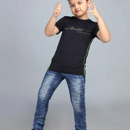 3PIN Boys Typography Printed T-shirt image 4