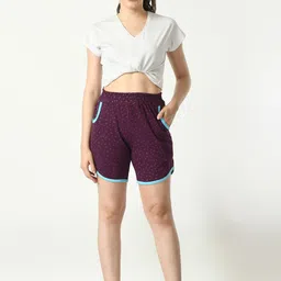 BAESD Women Pack Of 3 Conversational Printed High-Rise Cotton Hot Pants Shorts image 5