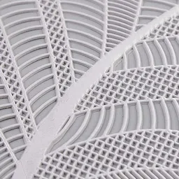 Dakshya Industries White 4 Pieces Tede Mede Patta Table Placemats image 5