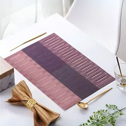 YELONA Peach Coloured & Black 6 Pieces Printed Anti-Slip Table Placemats image 4