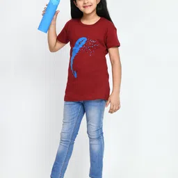 BAESD Girls Pack Of 3 Graphic Printed Cotton T-Shirts image 3
