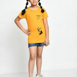 BAESD Girls Pack Of 5 Graphic Printed Cotton T-shirts image 3