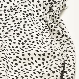 An Episode Women White & Black Printed Loose Fit Regular Shorts image 2