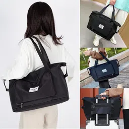 kardiff Foldable Travel Duffle Bag Large Capacity Folding Carry Bag for Women Backpack image 3