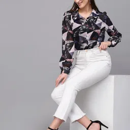 VALBONE Comfort Abstract Printed Casual Shirt image 3