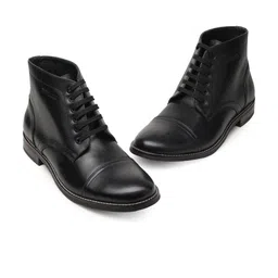 RAPAWALK Men Mid Top Leather Regular Boots image 4