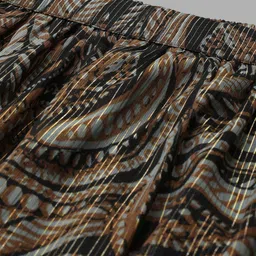 DEEBACO Paisley Printed Chiffon Maxi Tiered Skirt image 4