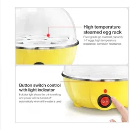 natation Egg Boiler Plastic And Stainless Steel 7 Egg Cooker, Egg Boiler, Egg Poacher Electric, Egg Steamer, Egg Boiler Electric Automatic Off for Steaming, Cooking, Boiling and Frying Home Machine Tray Egg Boiler 7 Eggs Egg Cooker image 3