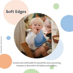 lilytots Silicone Bib for Babies & Kids - Adjustable, Soft Edge, Food Catcher for Feeding image 5