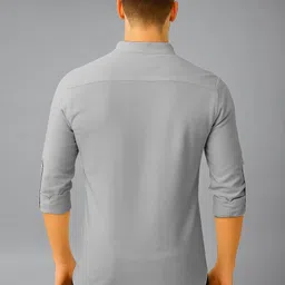 lenia Men Solid Cotton Blend A-line Kurta image 2