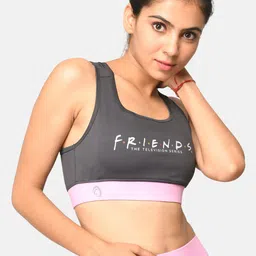 Athlizur Official F.R.I.E.N.D.S Logo Print Racerback Sports Bra-picture-32