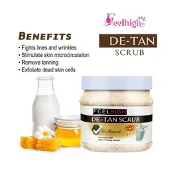 FEELHIGH De tan Set Of 4 Scrub Cream Mask& Gel Facial Kit 500ml Each image 5