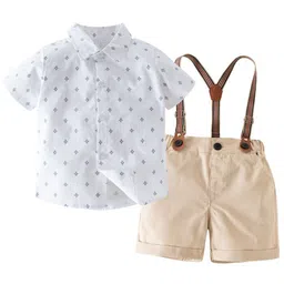 StyleCast Boys White Printed Shirt with Shorts-image-93