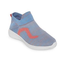 People Women Blue Textile Running Non-Marking Shoes-picture-1