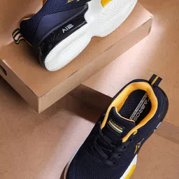 ABROS Boys Navy Blue & Mustard AI 2 N Running Shoes-picture-45